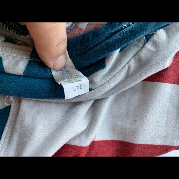 Lularoe Tween Stars and Stripes Americana Leggings - Picture 3 of 4